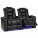 Black Valencia Venice Single Home Theater Seating Row of 2 Width 67.5 Height 44 Depth 38.5