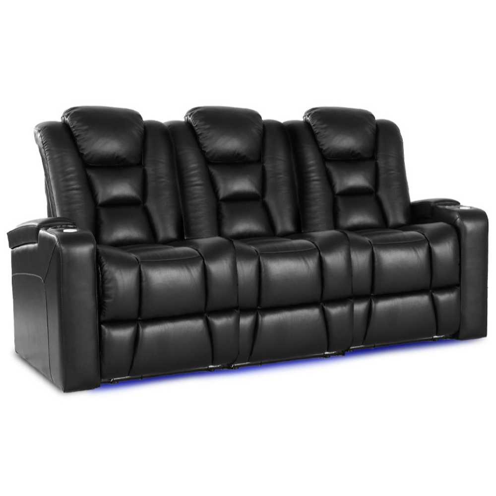 Black Valencia Venice Single Home Theater Seating Set of 3 Width 85 Height 44 Depth 38.5