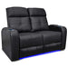 Black Valencia Verona Home Theater Seating Row of 2 Loveseat Width 55.5 Height 42 Depth 38.75