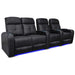 Black Valencia Verona Home Theater Seating Row of 4 Loveseat Left Width 111 Height 42 Depth 36