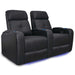 Black Valencia Verona Power Headrest Edition Home Theater Seating Row of 2 Width 61.75 Height 42 Depth 36