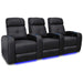 Black Valencia Verona Power Headrest Edition Home Theater Seating Row of 3 Width 89.5 Height 42 Depth 36