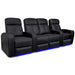 Black Valencia Verona Power Headrest Edition Home Theater Seating Row of 4 Loveseat Center Width 111 Height 42 Depth 36