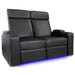 Black Valencia Zurich Home Theater Seating Row of 2 Loveseat Width 58 Height 43.75 Depth 36