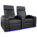 Black Valencia Zurich Home Theater Seating Row of 2 Width 64 Height 43.75 Depth 36