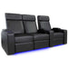 Black Valencia Zurich Home Theater Seating Row of 3 Loveseat Left Width 87 Height 43.75 Depth 36