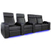 Black Valencia Zurich Home Theater Seating Row of 4 Loveseat Right Width 116 Height 43.75 Depth 36