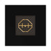 Black Warming Trends AON Steel Square Fire Pit Table features a top-down view showcasing its brass burner in an octagonal layout
