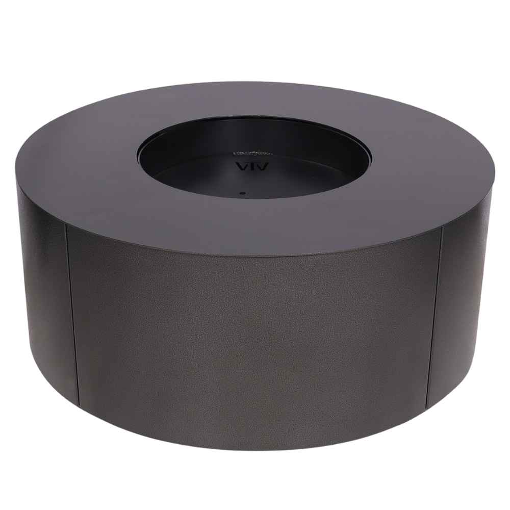 Black Warming Trends AON Steel Circular Fire Pit Table