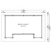 Black and white blueprint of the GardenHouse24 USA ALU Concept 44Q Garden Room displays its interior layout with dimensions and a total area of 365.6 square feet