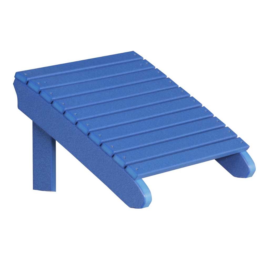 Blue LuxCraft Deluxe Adirondack Footrest