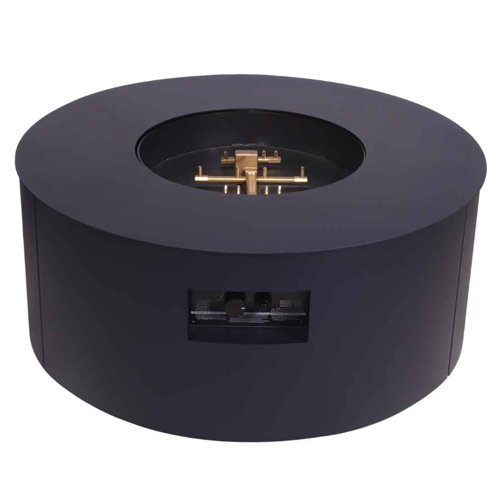 Blue Warming Trends AON Steel Circular Fire Pit Table