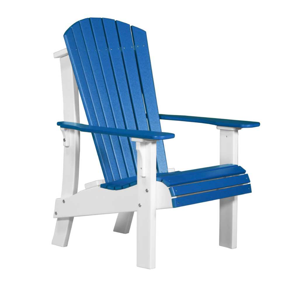 Blue and White LuxCraft Royal Adirondack Chair