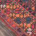 Border of Momeni Afshar Indoor Rug - AFS16 Red showcases detailed floral motifs in warm autumn colors