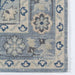 Border of Momeni Anatolia Indoor Rug - ANA-9 Blue features detailed floral motifs with a classic oriental-inspired style