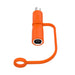 Bottom angled view of Jackery Adapter DC7909 to DC8020 highlighting the metal connector tip and attached orange protective cap