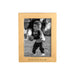 Brass Cincinnati Bengals Crate & Barrel NFL Signature Tabletop Picture Frame with a polished gold-toned border framing a black-and-white image of a young child carrying a football
