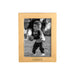 Brass Kansas City Chiefs Crate & Barrel NFL Signature Tabletop Picture Frame featuring a sleek gold-toned finish and a black-and-white photo of a young child holding a football