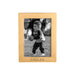 Brass Philadelphia Eagles Crate & Barrel NFL Signature Tabletop Picture Frame featuring a smooth brass finish around a black-and-white image of a young child carrying a football