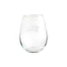 Carolina Panthers Crate & Barrel NFL Aspen 11.75oz Stemless Wine Glass, Set of 4 featuring an etched Panthers cat-head logo on clear glass