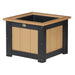 Cedar And Black LuxCraft Poly Lumber Square Planter in 24in and 15in