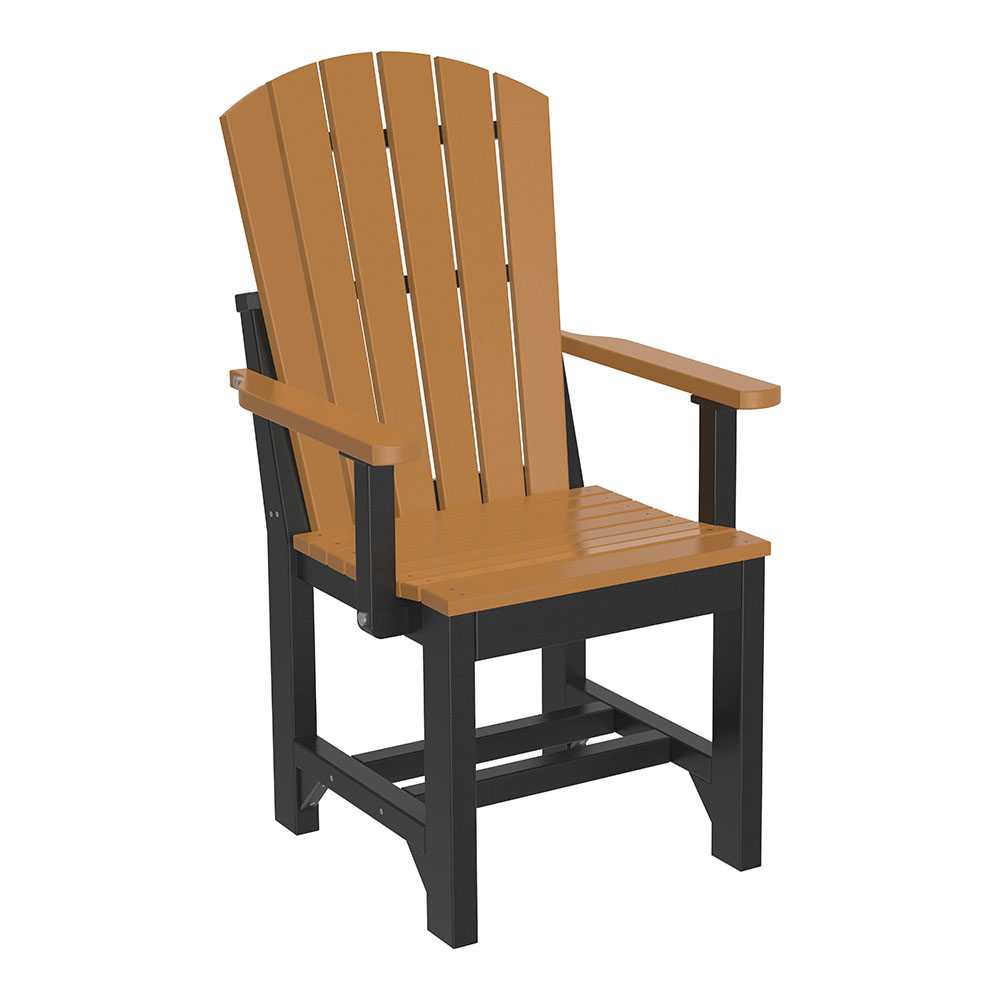 Cedar and Black LuxCraft Adirondack Arm Chair