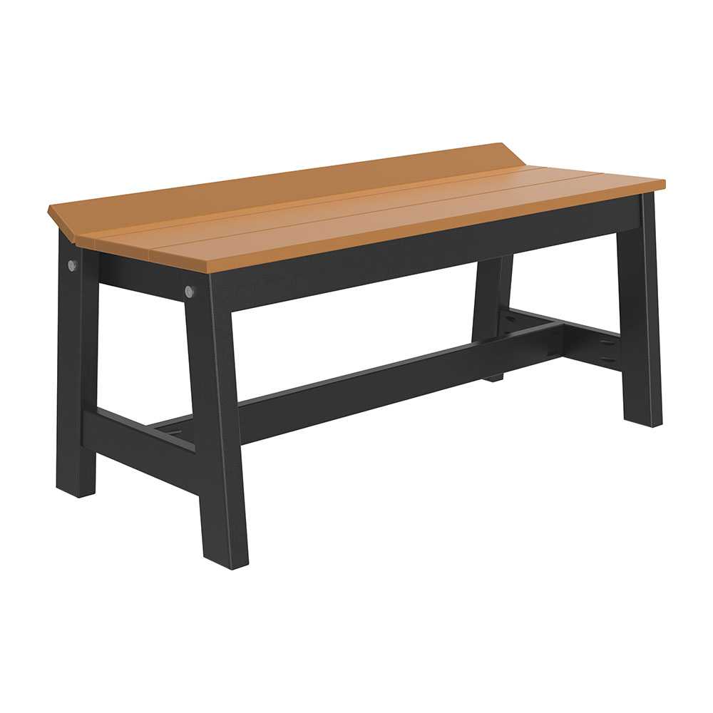 Cedar and Black LuxCraft Cafe Dining Bench 41