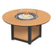 Cedar and Black LuxCraft Lumin Fire Table 60 Round