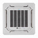 Ceiling cassette indoor unit of the Senville 12000 BTU Ceiling Cassette Air Conditioner - Heat Pump - SENA12HFIC has a square vent design with air grilles in the center