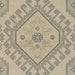 Central medallion of Momeni Anatolia Indoor Rug - ANA-11 Sage showcases a floral-inspired motif surrounded by striking geometric details