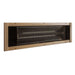 Ceramic heater with a perforated metal guard in a wood frame used in Golden Designs Maxxus Alpine Dual Tech 3 Person Low EMF Far Infrared Sauna