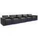 Charcoal Grey Valencia Barcelona Home Theater Seating Row of 5 Width 162 Height 35.5 Depth 41