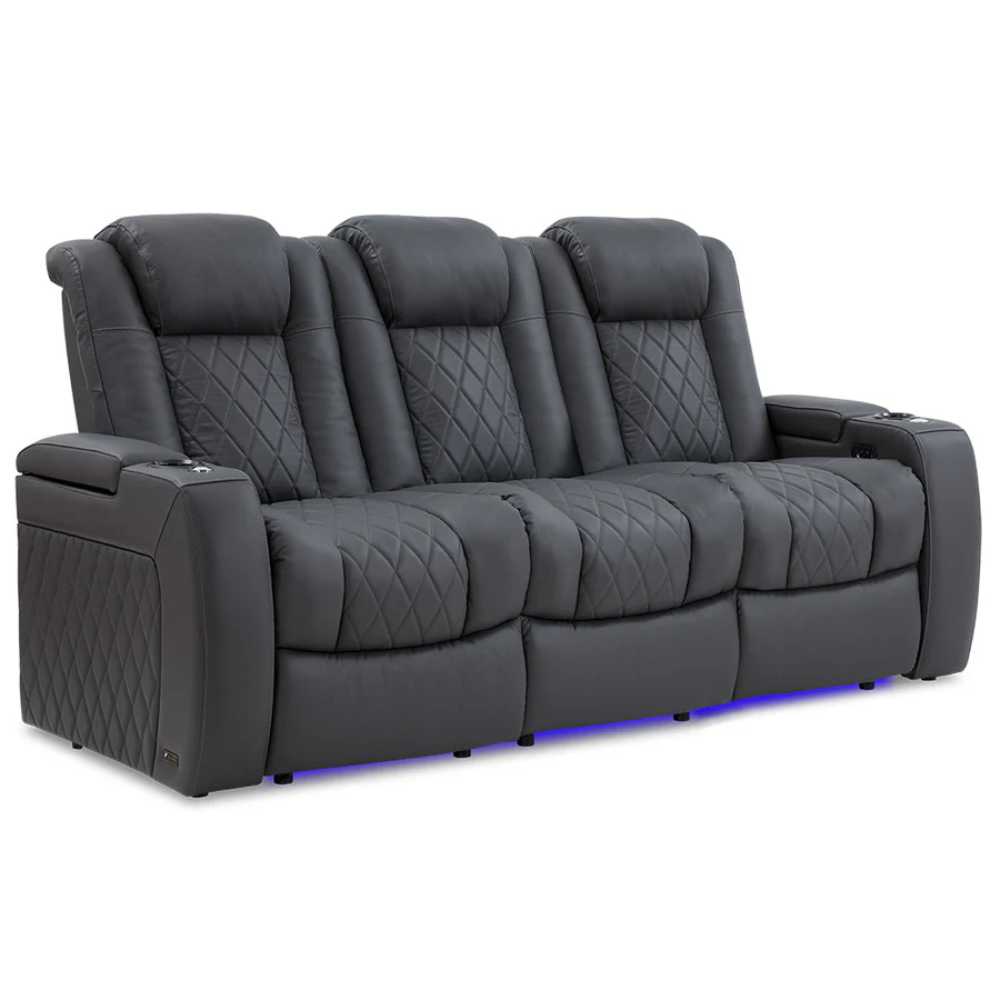 Charcoal Grey Valencia Tuscany Home Theater Seating Set of 3 Width 85.5 Height 43.5 Depth 40