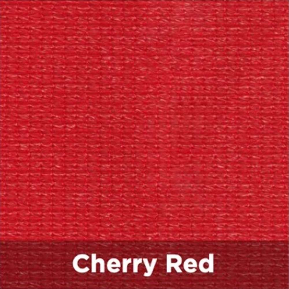 Cherry Red Tenshon Right Triangle Shade Sail fabric color swatch in a bold cherry red shade with a textured woven pattern