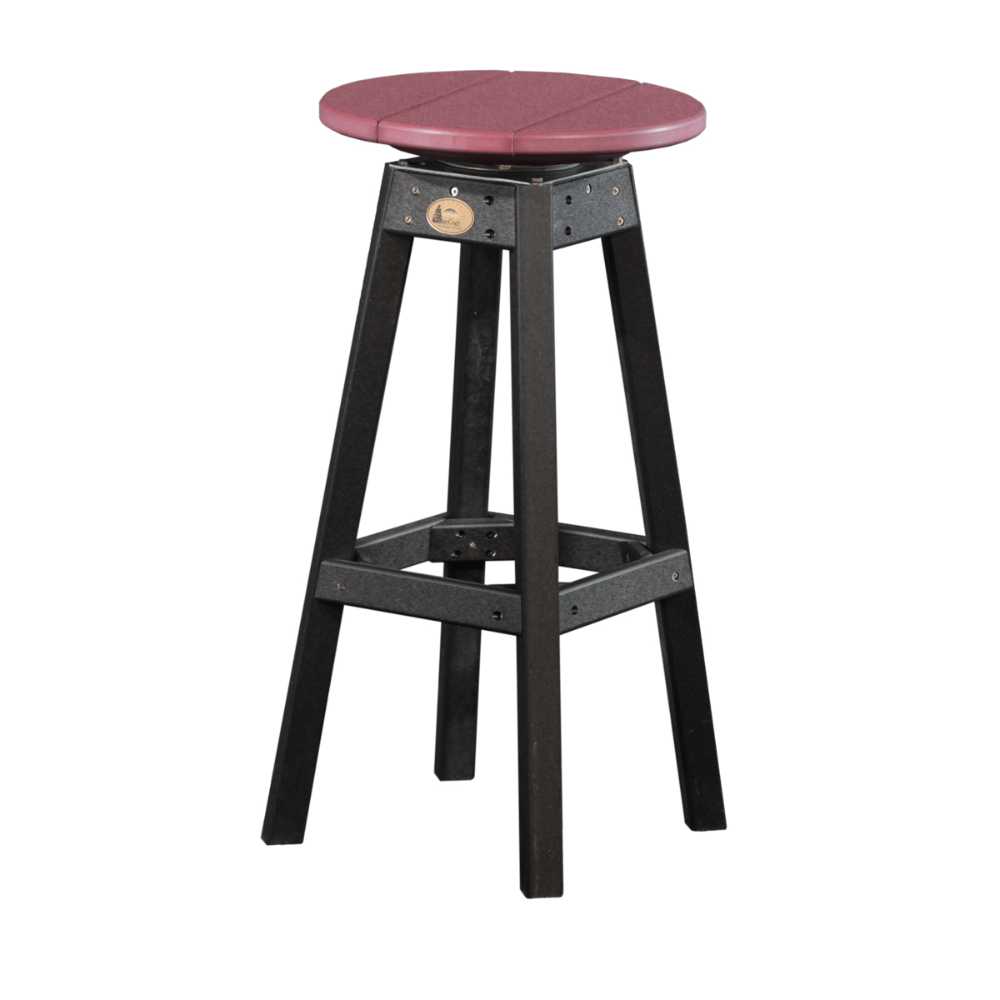 Cherrywood and Black LuxCraft Bar Stool