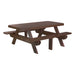 LuxCraft 6' Rectangular Picnic Table-Freedom Room