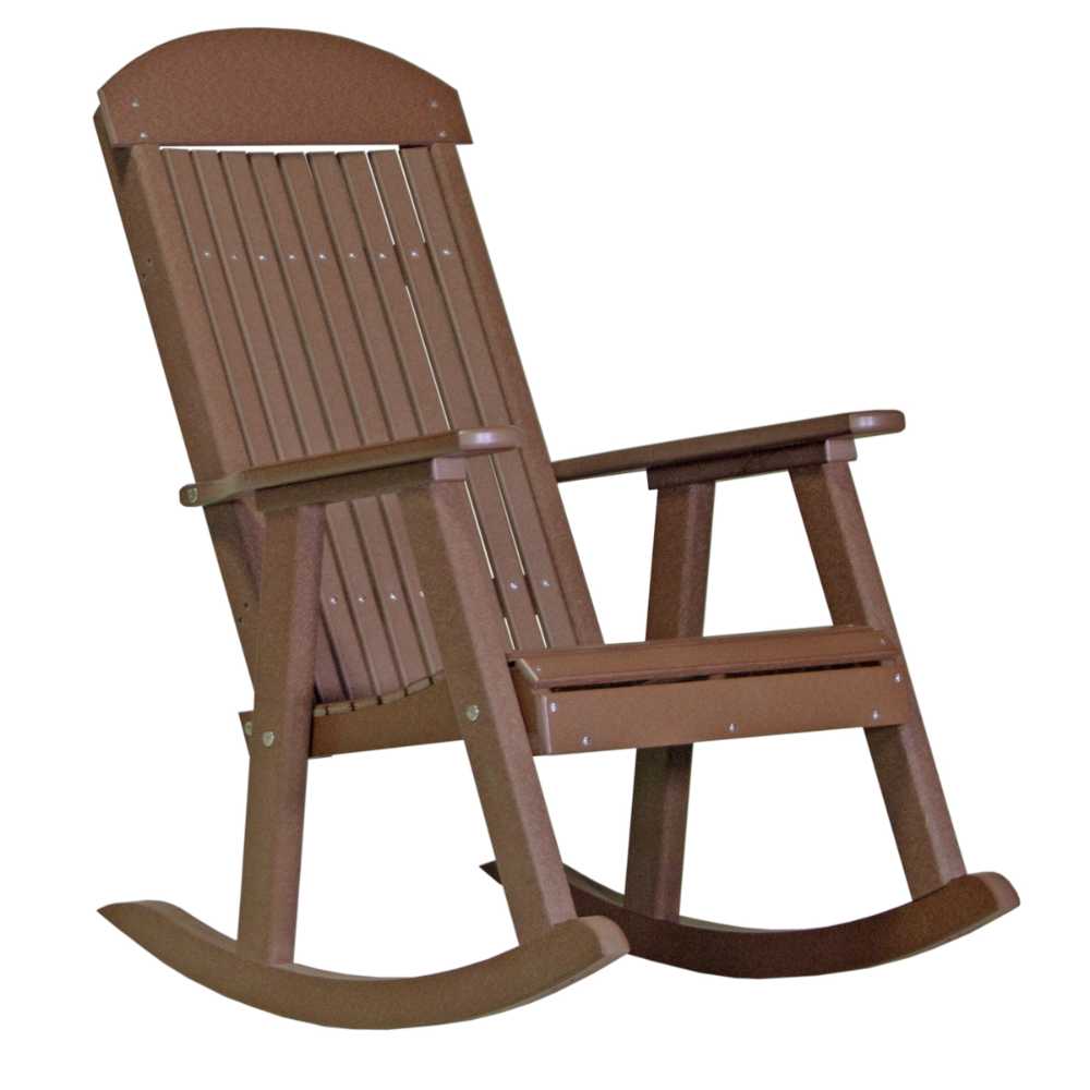 Chestnut Brown LuxCraft Porch Rocker