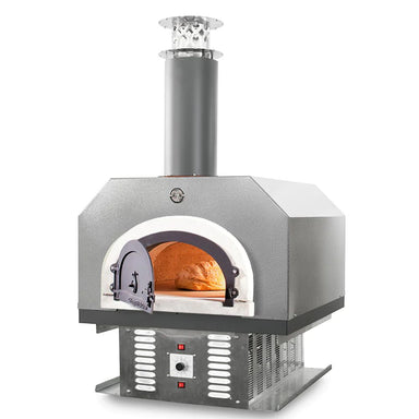 Chicago Brick Oven 750 Natural Gas Hybrid Countertop Wood Oven No Skirt w/ Dual Fuel Silver Vein