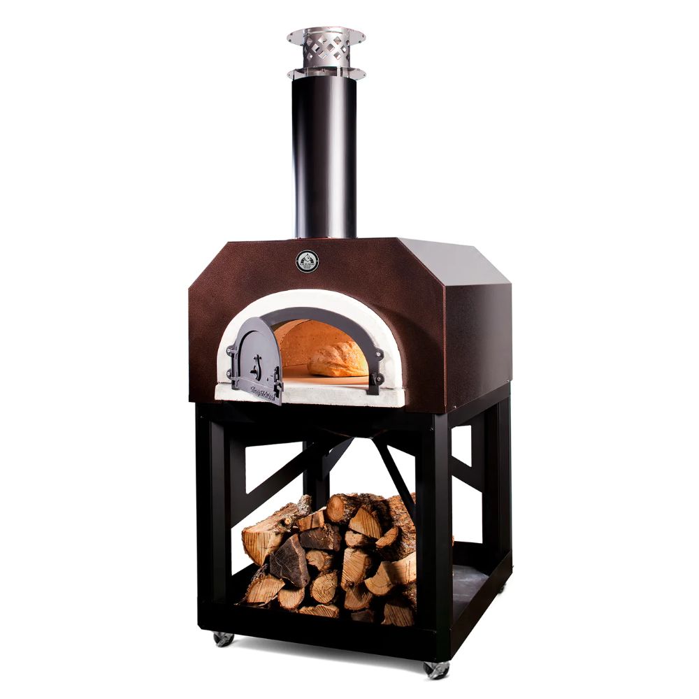 Chicago Brick Oven 750 Wood Oven w/ Mobile Cart Copper Vein