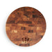 Cincinnati Bengals Crate & Barrel NFL Round End Grain Cutting Board features a round wood-block design with the Bengals logo near the bottom