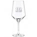 Cincinnati Bengals Crate & Barrel NFL Tour 18oz Red Wine Glass, Set of 4 featuring the Bengals striped “B” logo etched on a clear stemmed wine glass