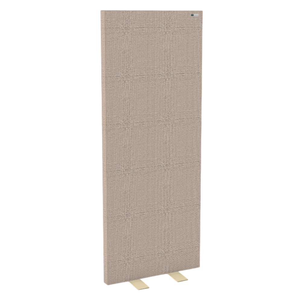 Clan GIK Acoustics FreeStand Bass Trap Panel in beige woven fabric with light metal feet for cleaner room audio