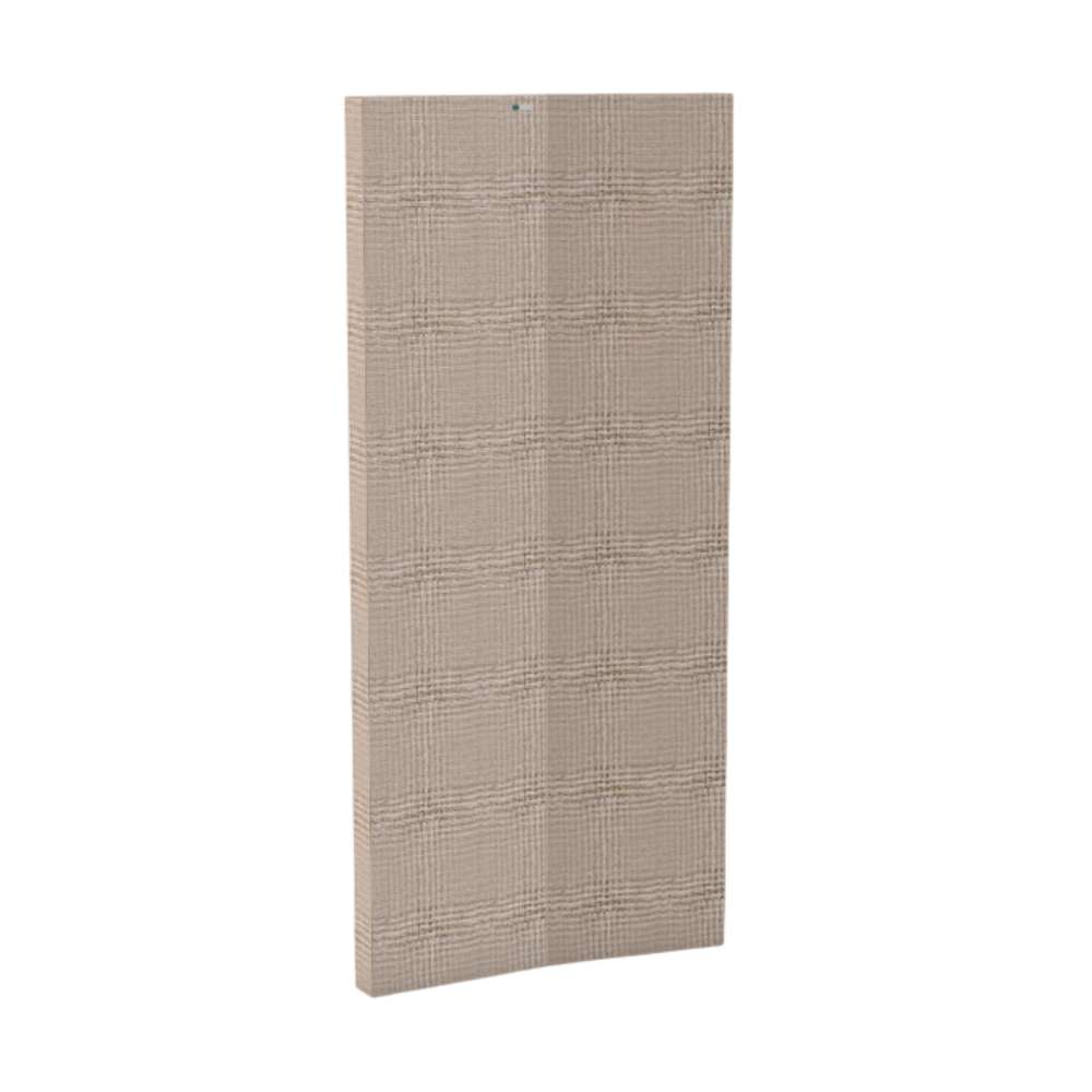 Clan GIK Acoustics ScreenPanel Vocal Screen beige fabric acoustic panel with a plaid-style woven texture