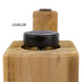 Close-up of a leveling foot shows how the Westminster Teak Horizon Teak Table stays stable on uneven surfaces