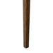 Close-up of one tapered leg on Crate & Barrel Morris 48" Chocolate Brown Writing Desk against a white background