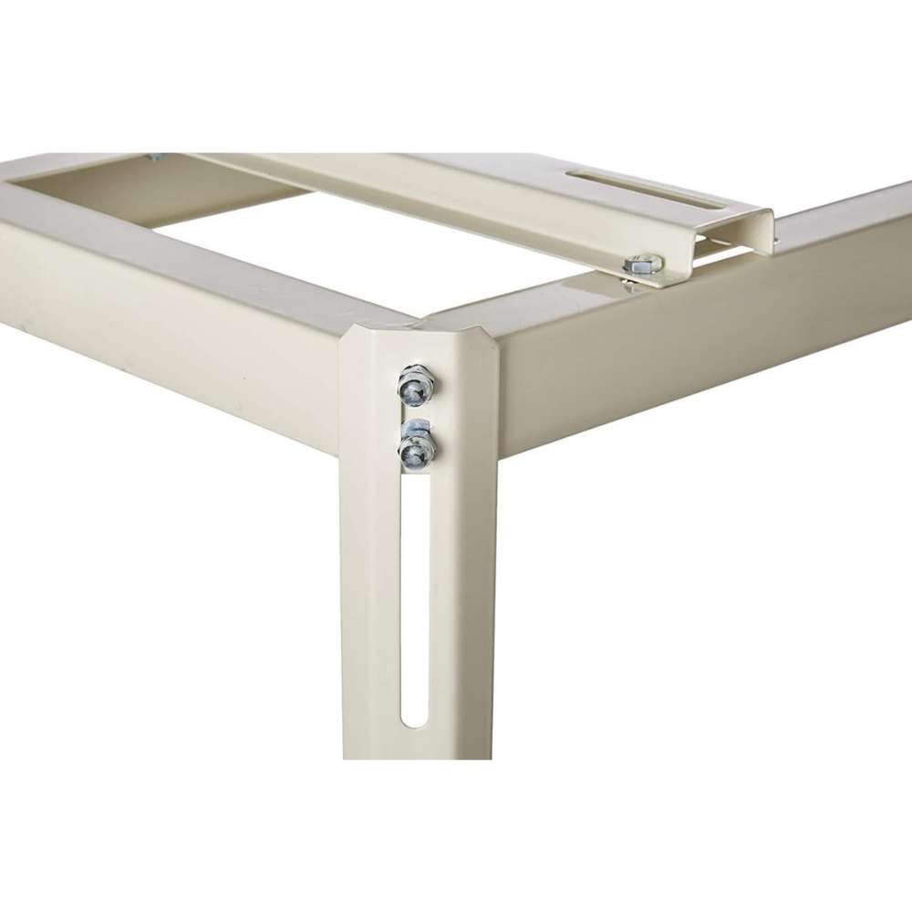 Close-up of the adjustable leg on the Senville Large Outdoor Ground Stand/Bracket for Mini Split (18000-36000 BTU) with reinforced bolt connections