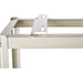 Close-up of the adjustable mounting rail on Senville Large Outdoor Ground Stand/Bracket for Mini Split (18000-36000 BTU) for securing different condenser sizes