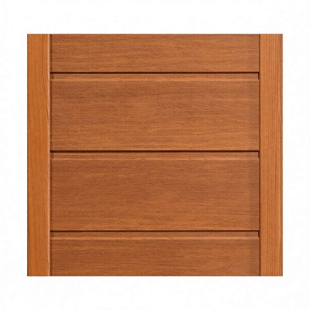 Close-up of the smooth red cedar wall boards used to build Golden Designs Maxxus 3 Person Full Spectrum Infrared Sauna in Red Cedar