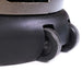 Close-up of two black wheels tucked under the base of Outdoor Order Axis Collapsible Heater