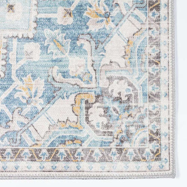 Close-up corner of Momeni Afshar Indoor Rug - AFS32 Light Blue